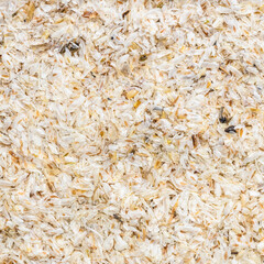 raw psyllium husk close up