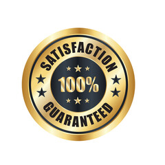 Satisfaction Guaranteed badge, trust badge design, guarantee badge, trusts badge logo