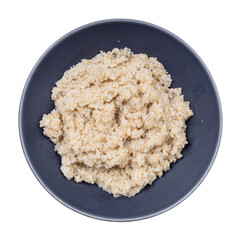 top view porridge from crushed pot barley groats