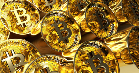 3d render,bitcoin baground,gold exchange bitcoins,Trading exchange trading,Bitcoin financial bubble,golden shimmers