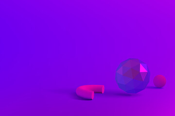 3D background. Abstract background with geometric shapes. Vector illustration