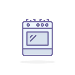 Gas stove icon in filled outline style.