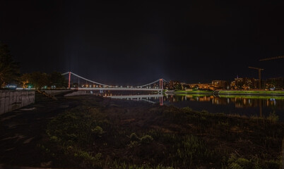 Fototapeta na wymiar night landscape of the embankment in Penza
