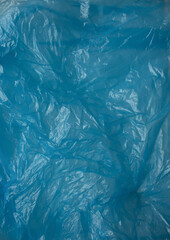 blue plastic bag texture, close-up, background design