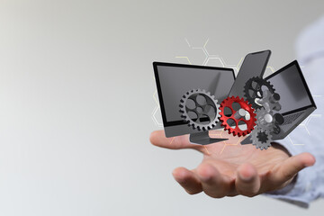 computer digital binary online in 3d