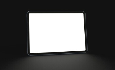Tablet 3d computer with blank screen illustration