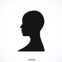 silhouette of a woman in profile