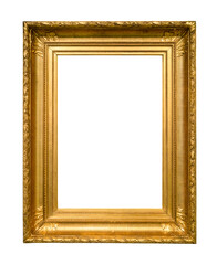 vertical classic wide golden wooden picture frame