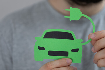 car green paper cut out eco
