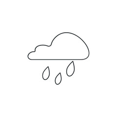 rainy cloud simple vector illustration, weather forecast icon