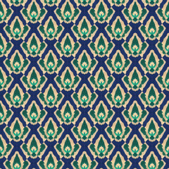 Japanese Watercolor Seamless Pattern. Tie-Dye, Wabi Sabi. Geometric Hand Painted Fashion Design. Watercolor Brush Paint. Distressed Paint Brush Asiatic Teal. Organic Geometric Male Summer Pattern.