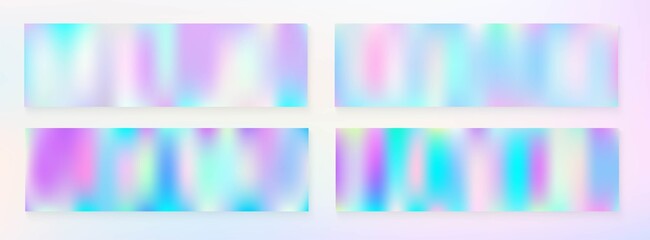 Holograph Minimal Banner. Neon Graphic Overlay, 80s, 90s Music