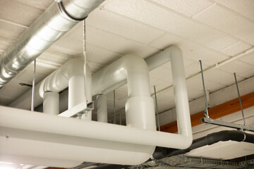 Naklejka premium Some pipes and tubes underground estate