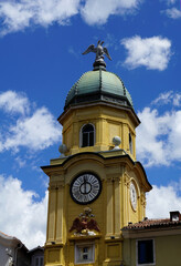 Noon at the city clock in the Croatian city of Rijeka