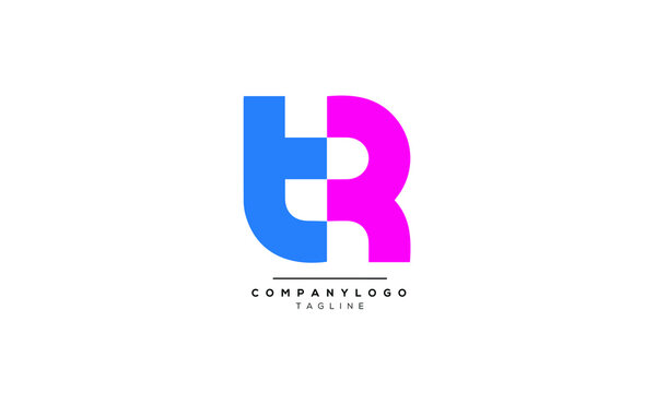 Alphabet letters Initials Monogram logo TR, TR INITIAL, TR letter