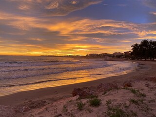 sunset at the beach