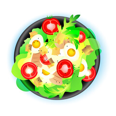 Vector illustration of cesar salad 
