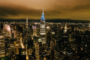 new york city at night, manhattan skyline, city at night, city lights, nightscape, nyc