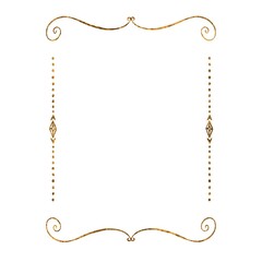 artistic gold frame for vintage decor, elegant elements for design