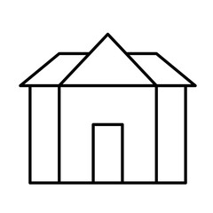 Luxury mansion - modern thin line icon. Simple black outline vector illustration.