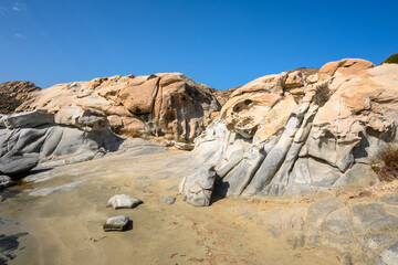 Amazing rock formations in Kolymbithres beach, Paros island, Cyclades, Greece