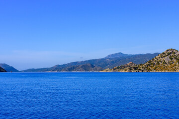 Fototapeta premium View on the Mediterranean sea and Taurus mountains