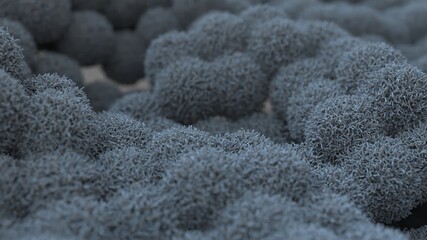 background with volumetric elements with a fleecy surface