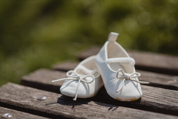 white baby shoes