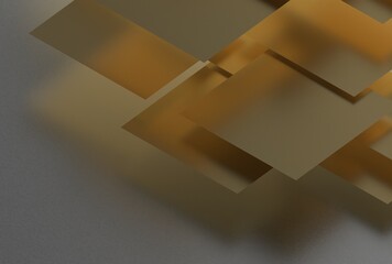 geometric shapes of gold color on a local background