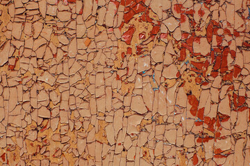 Wood texture backgrounds. Peeling paint on old wooden rustic material on the wall.
