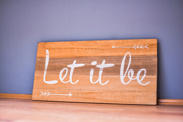 blackboard Let it be