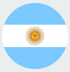 Argentina flag vector illustration. National symbol of southern America country. - obrazy, fototapety, plakaty