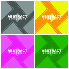 Illustration set vector of abstract background in yellow, grey, green, and pink color. Good to use for banner, social media template, poster and flyer template, etc