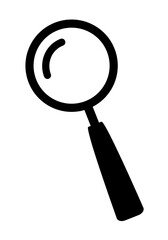 Magnifier glass Icon simple on white zoom optical isolated vector illustration