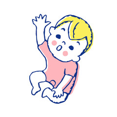 見上げる赤ちゃん