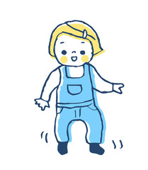 よちよち歩きの女の子