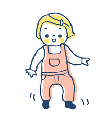 よちよち歩きの女の子