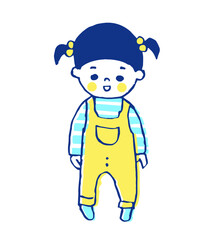 立っている小さな女の子