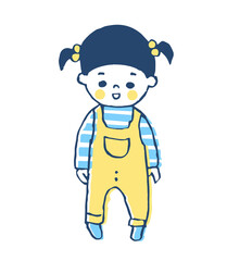 立っている小さな女の子