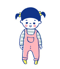 立っている小さな女の子