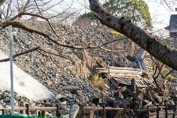 復旧・復元工事中の熊本城（2019年12月撮影）
