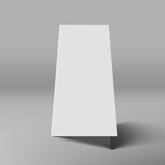 3D White Blank Fly Half-fold Brochure Template - obrazy, fototapety, plakaty