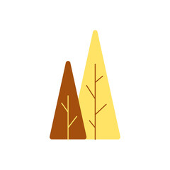 autumn tree vector, spring garden tree vector icon