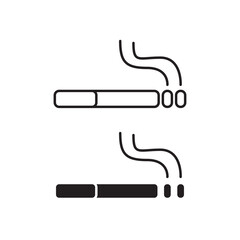 illustration of a smoking sign