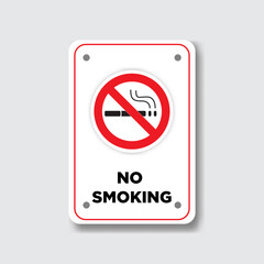 vector no smoking sign, no smoking signboard icon