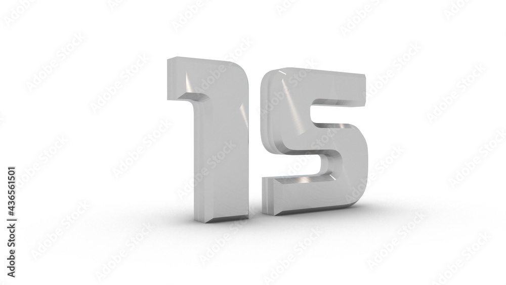 Poster gray textured 3d number 