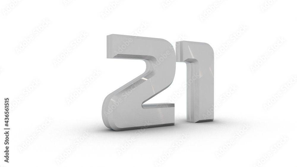 Poster gray textured 3d number 