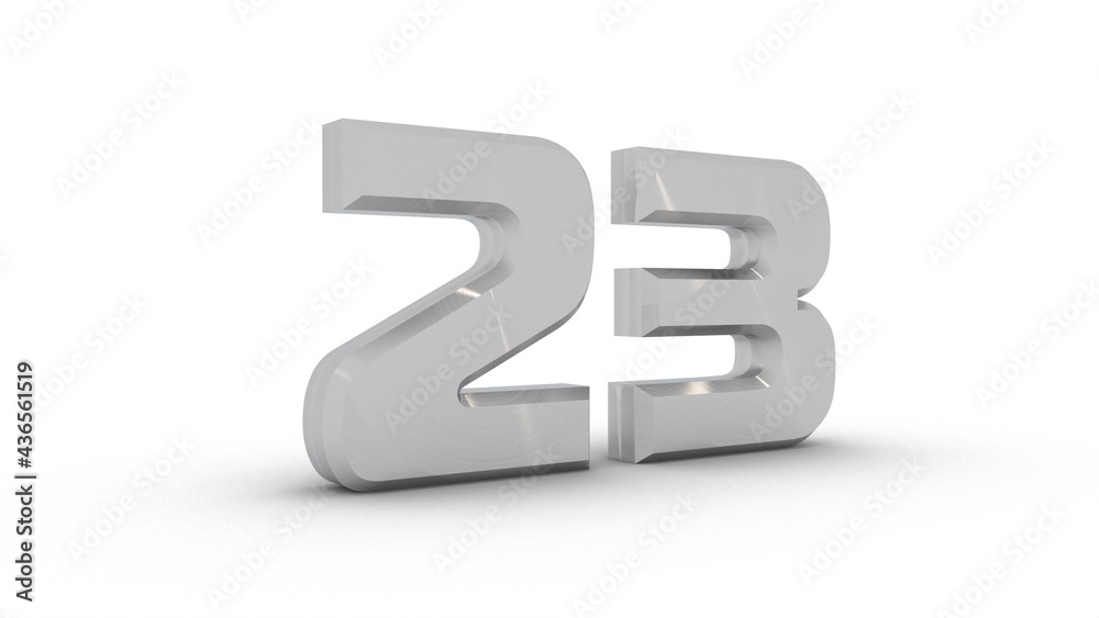 Poster gray textured 3d number 