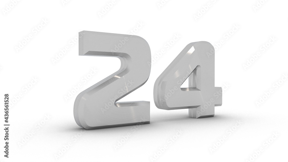 Poster gray textured 3d number 