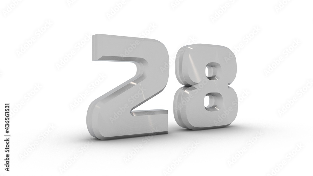 Poster gray textured 3d number 